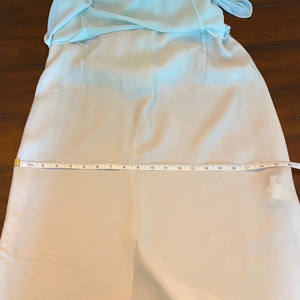 Vintage Ursula of Switzerland Formal Dress Sea Foam Blue Green Mother Of Bride - Picture 13 of 14